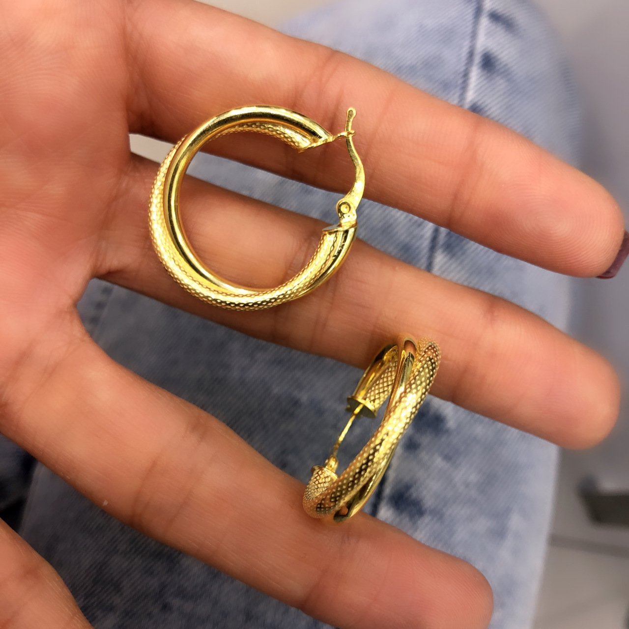 Duble Halka Küpe (Çift)