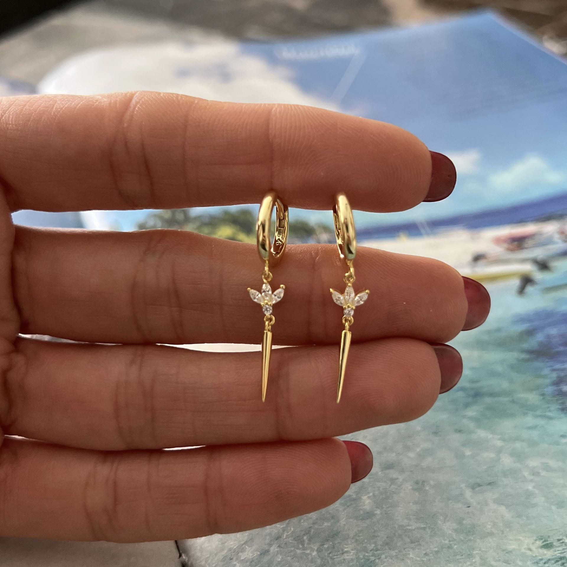 Flower Model Earrings (Pair)