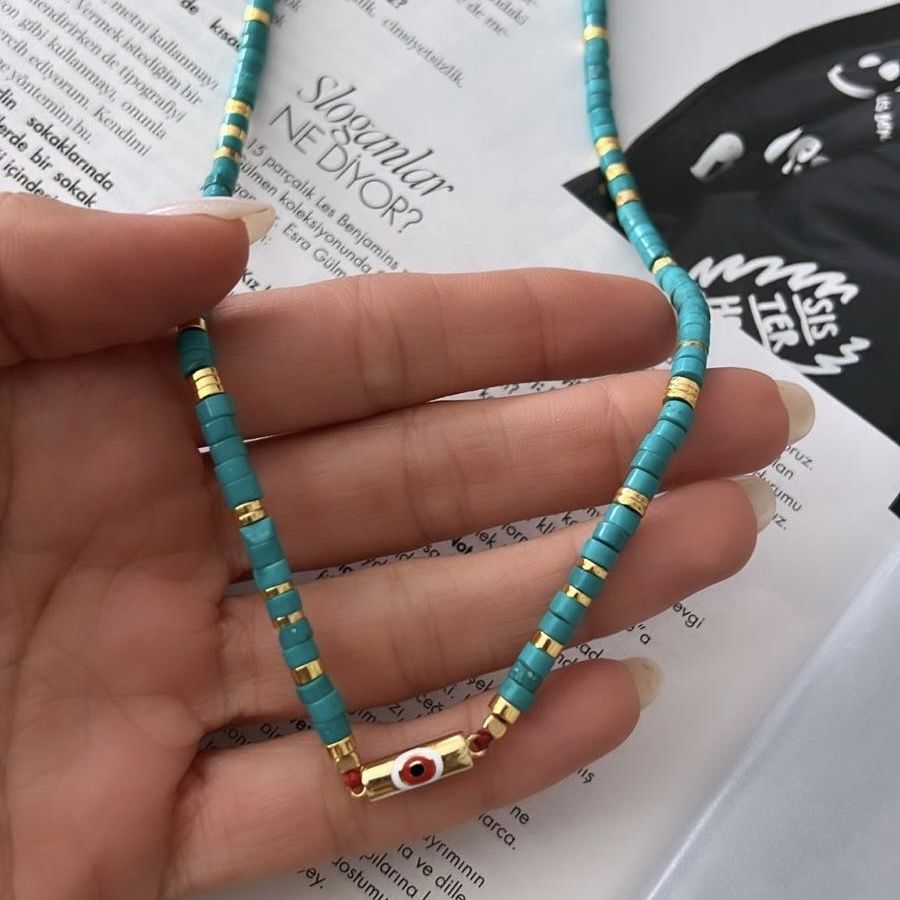 Turkuaz Charm Kolye