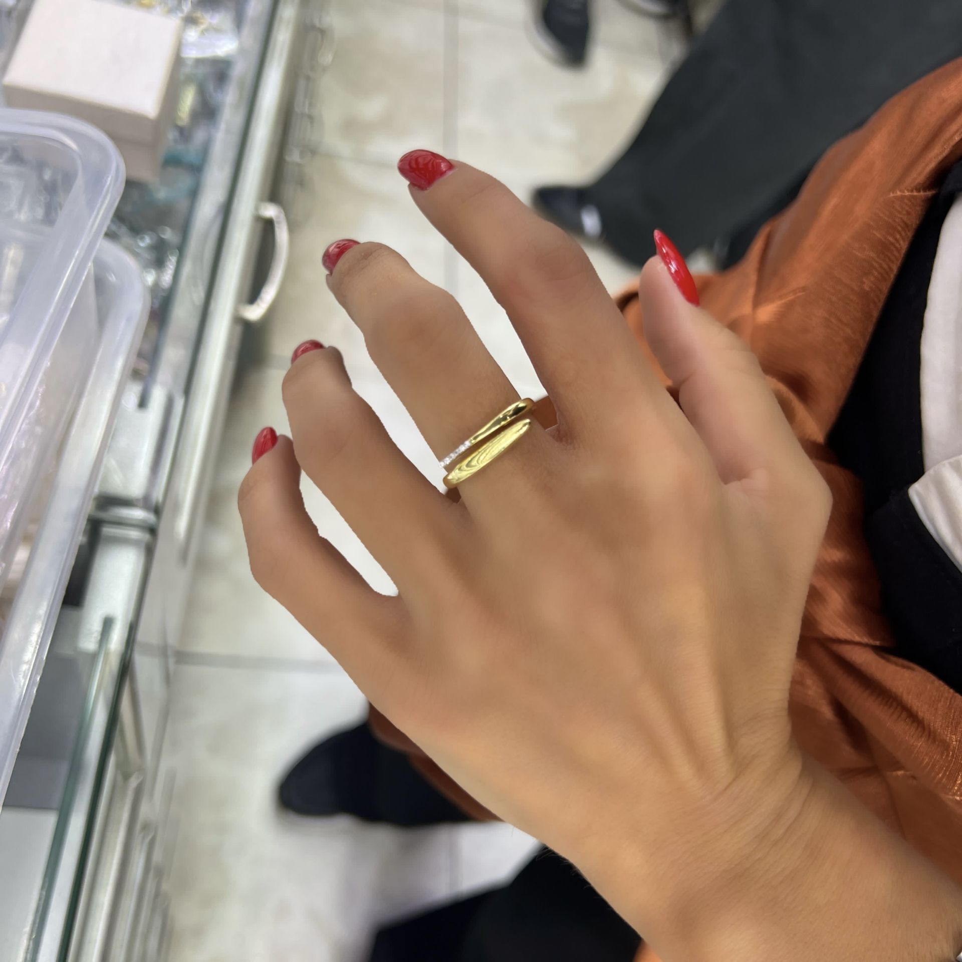 Stone Spiral Ring