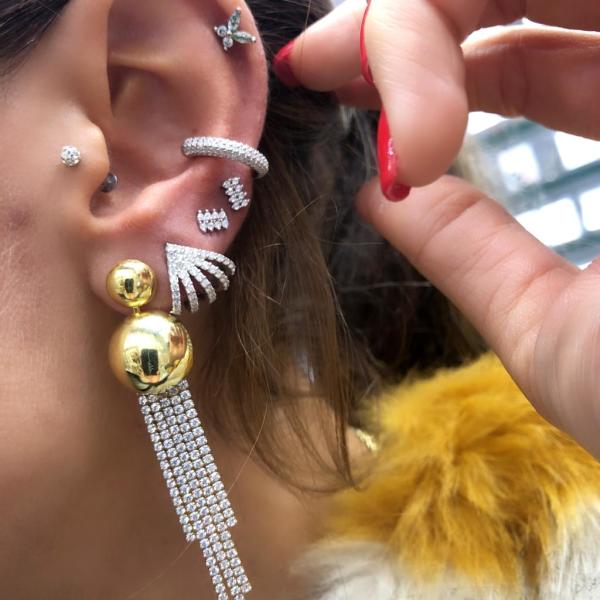 Toplu Suyolu Küpe (Çift)