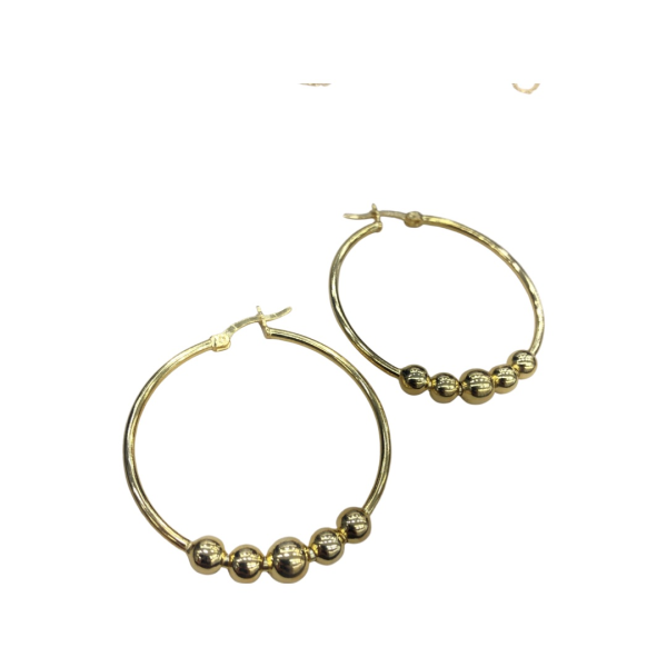 Topi Halka Küpe (Çift) Beyaz