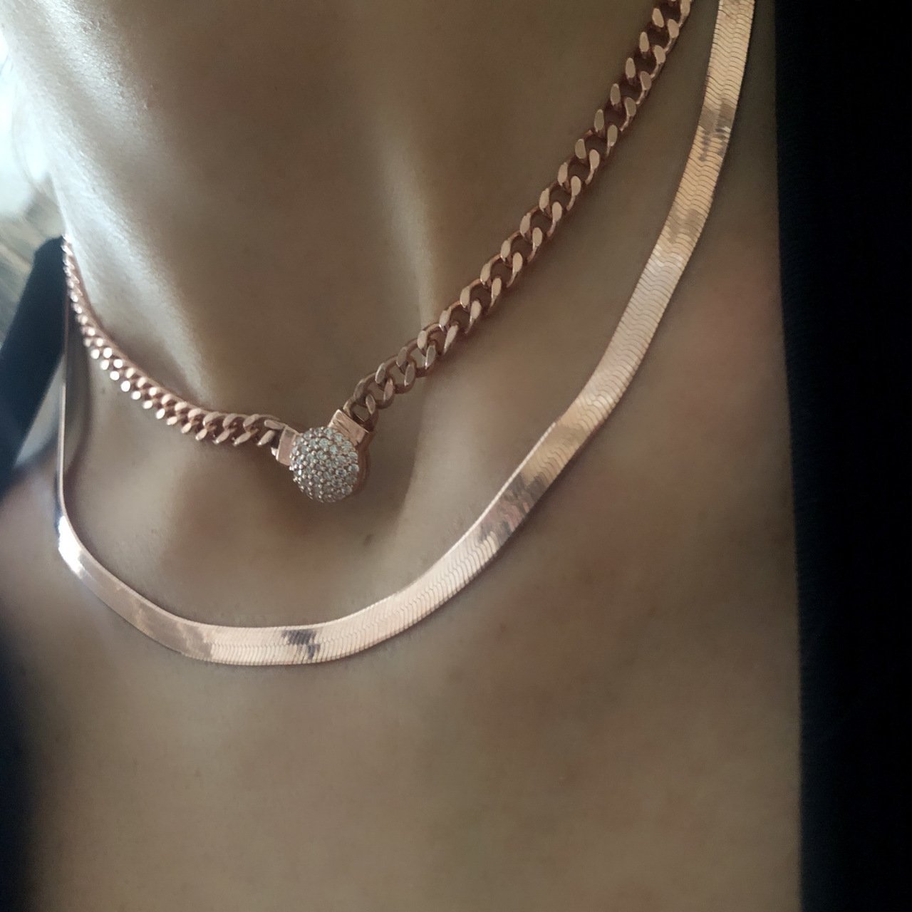 Kalın Yassı İthal Kolye