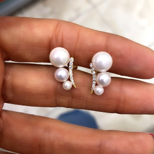 3'lü Kombin İnci Küpe (Çift)