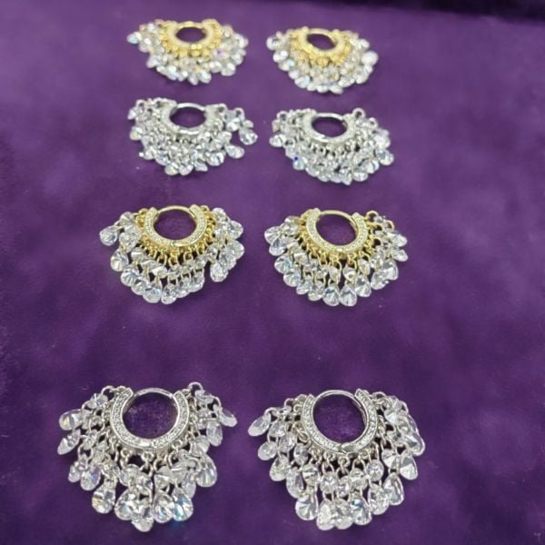 Taşlı Salkım Küpe (Çift)