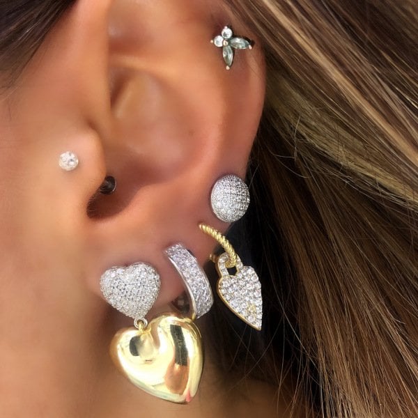 Double Kalp Küpe (Çift)