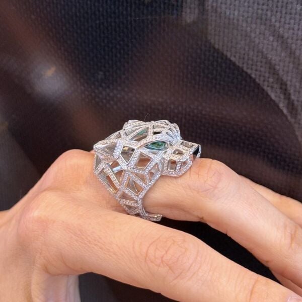 İthal Maxi Taşlı Kaplan Yüzük