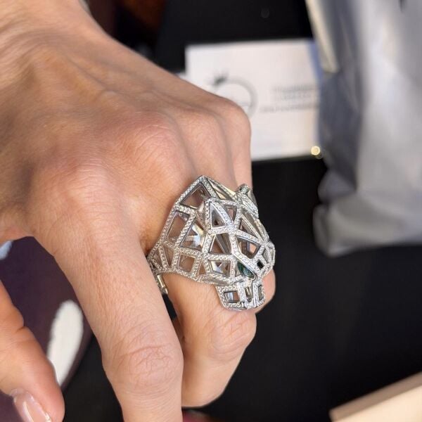 İthal Maxi Taşlı Kaplan Yüzük