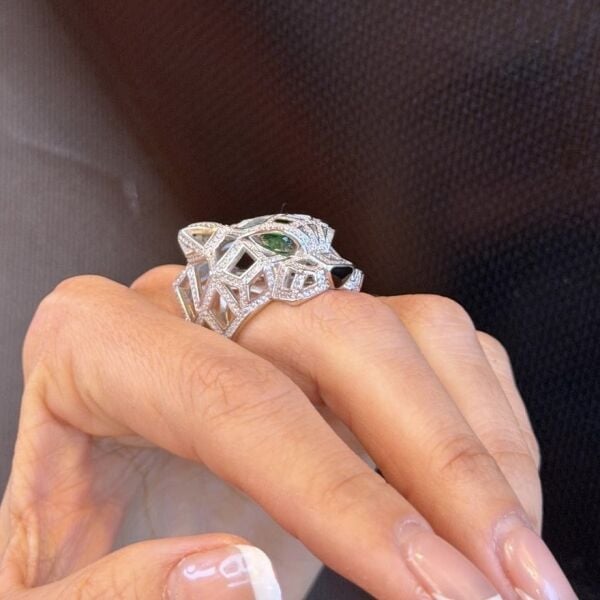 İthal Maxi Taşlı Kaplan Yüzük