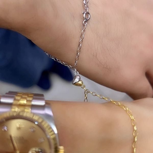Magnetic Heart Couple Bracelet