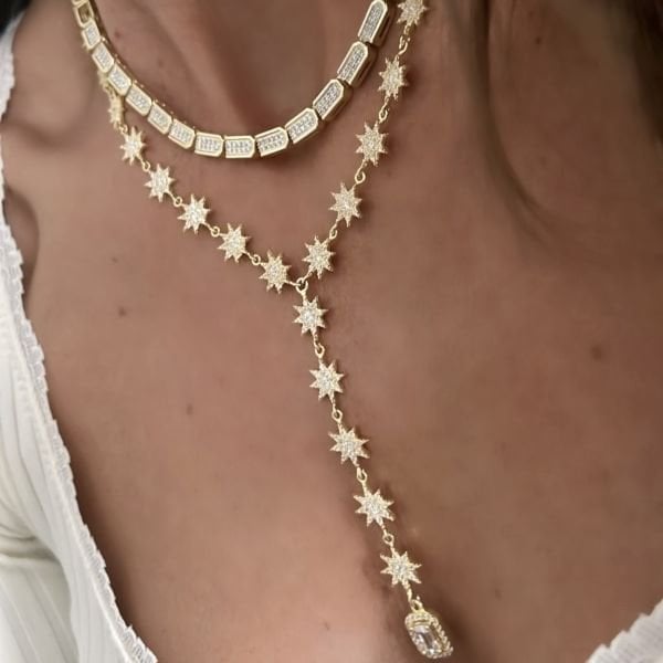 Baget Taşlı Y Kolye