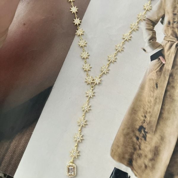 Baget Taşlı Y Kolye