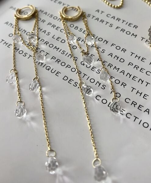 Damla Taşlı Halka Küpe (Çift)