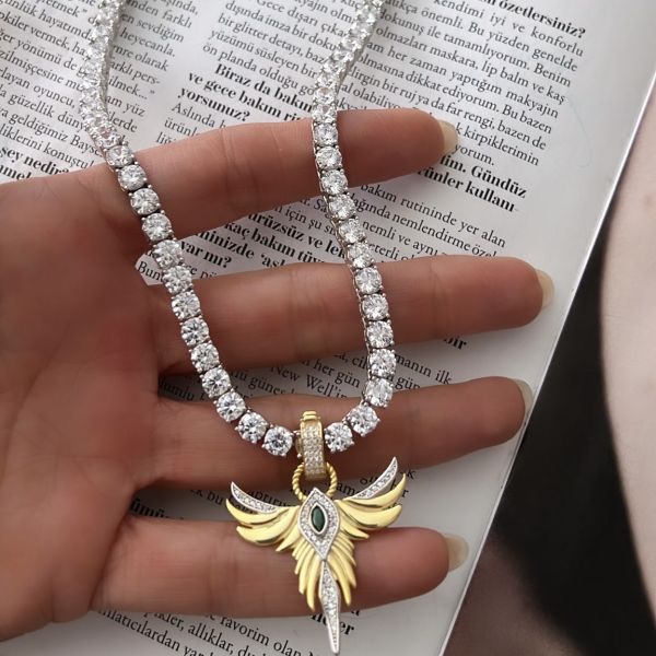 İthal 5 mm Suyolu Kolye ve Anka Kuşu