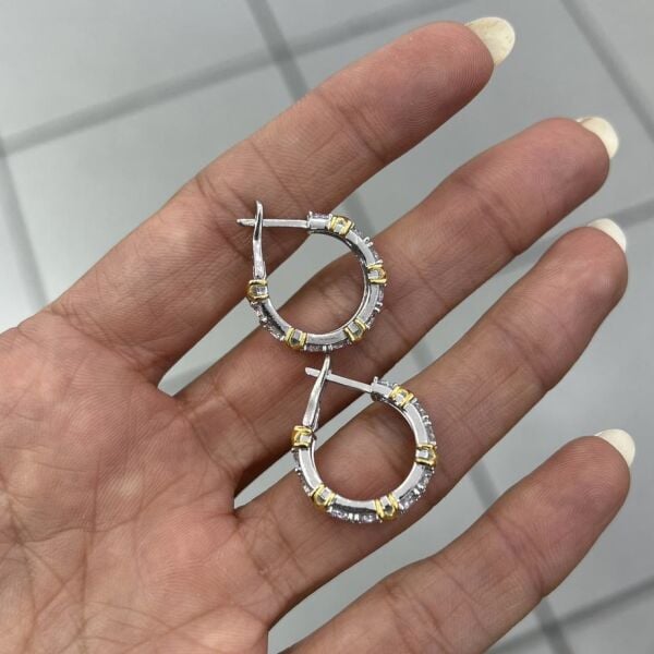 İthal Çapraz Halka Küpe (Çift)