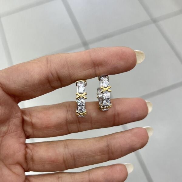 Imported Cross Hoop Earrings (Pair)