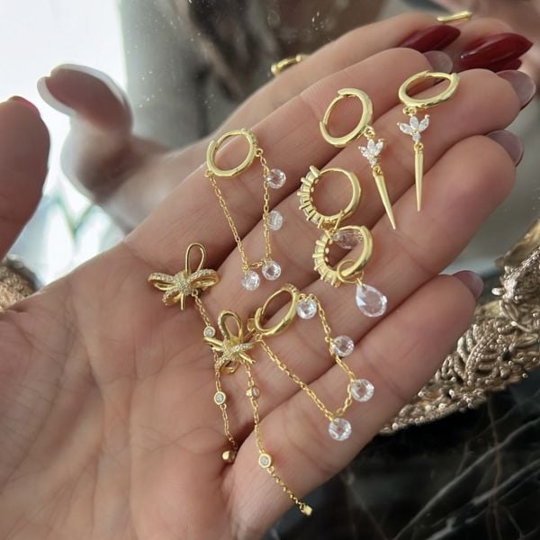 Çiçek Model Küpe (Çift)