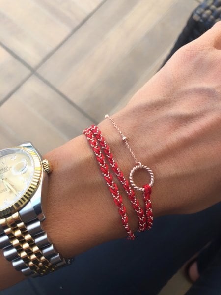 Zincir Dolama İp Bileklik