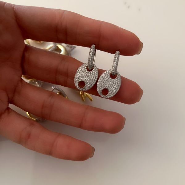 Full Taşlı Düğme Küpe (Çift)