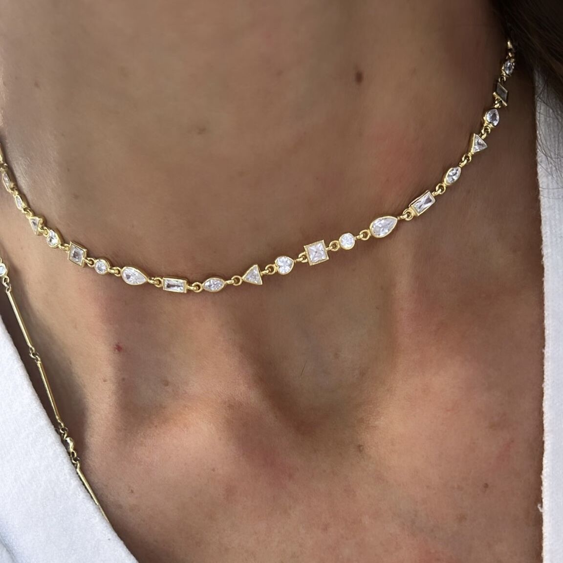 Geometrik Taşlı Choker