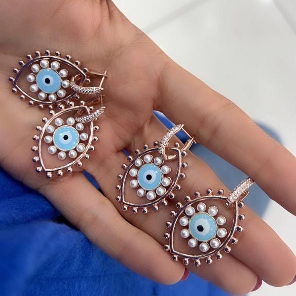 İncili Göz Küpe (Çift)