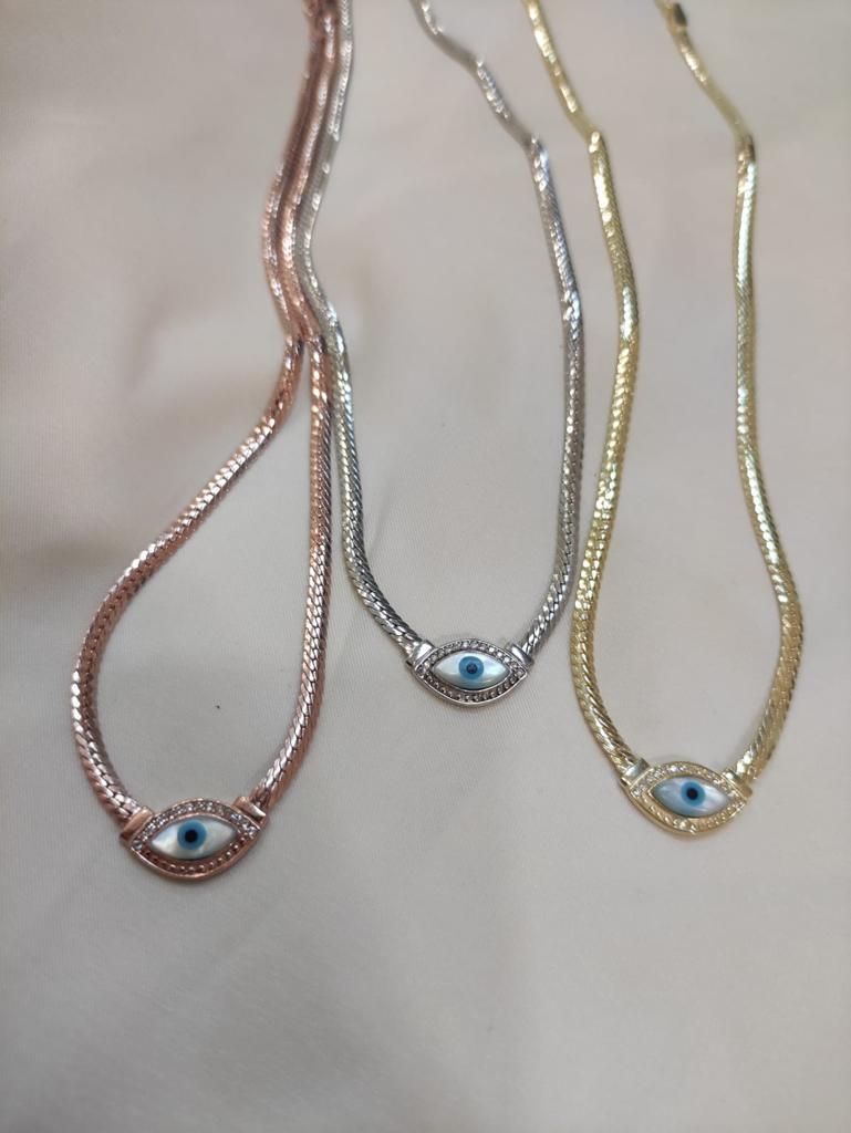 Hasır Göz Kolye Beyaz