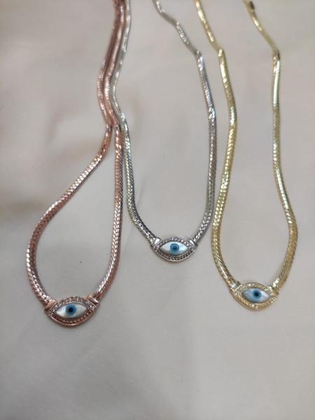 Hasır Göz Kolye Beyaz