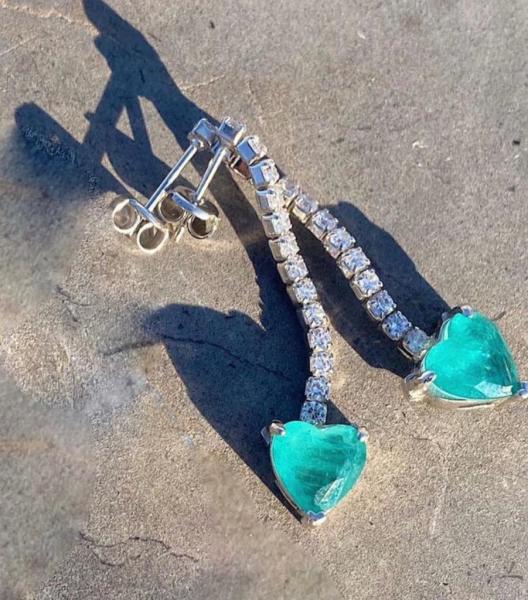 Paraiba Kalp Küpe (Çift)