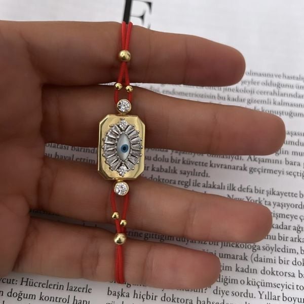 Göz Madalyon İp Bileklik