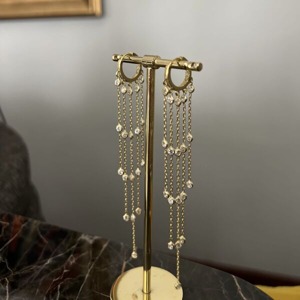 Zincirli Halka Küpe (Çift)