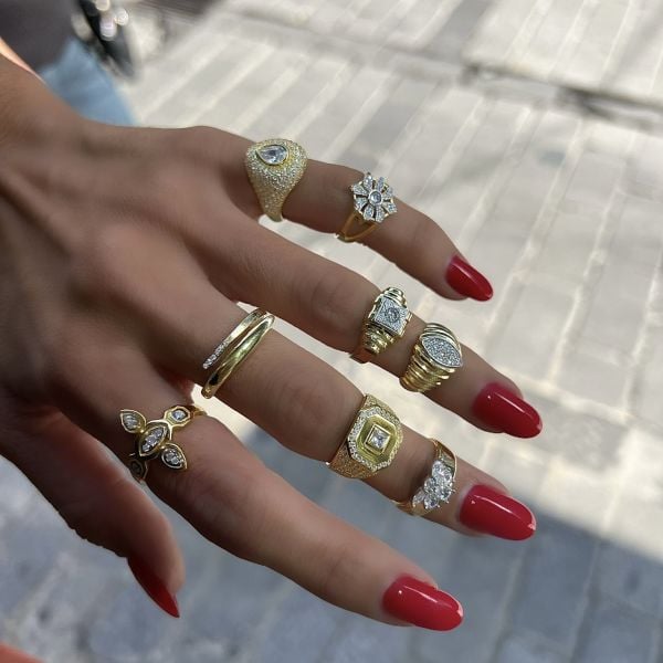 Stone Spiral Ring