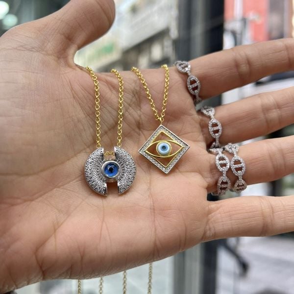 Taşlı Nazar Kolye