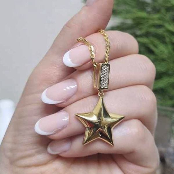 Kalp Yıldız Ay Kolye