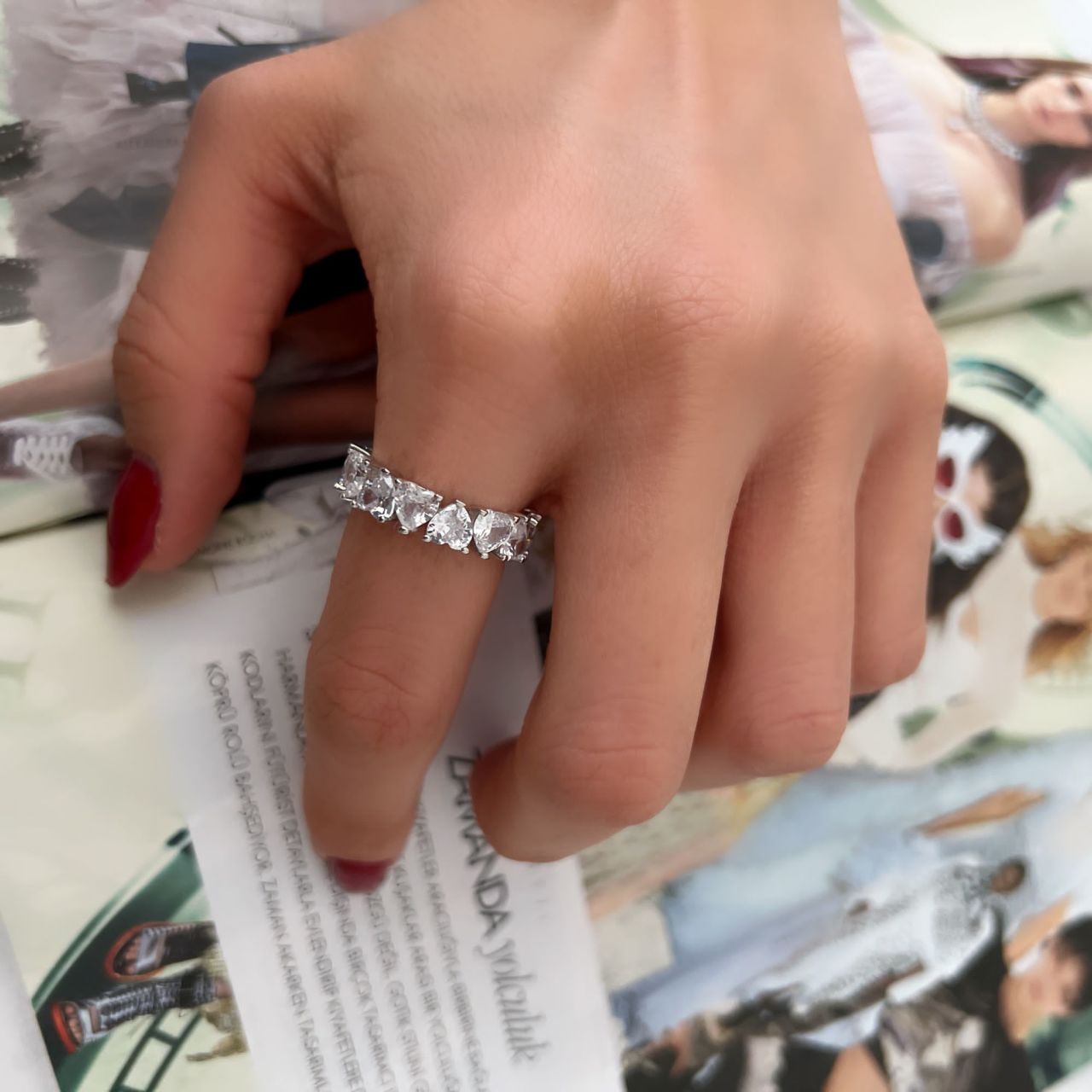 Ters Düz Kalp Yüzük