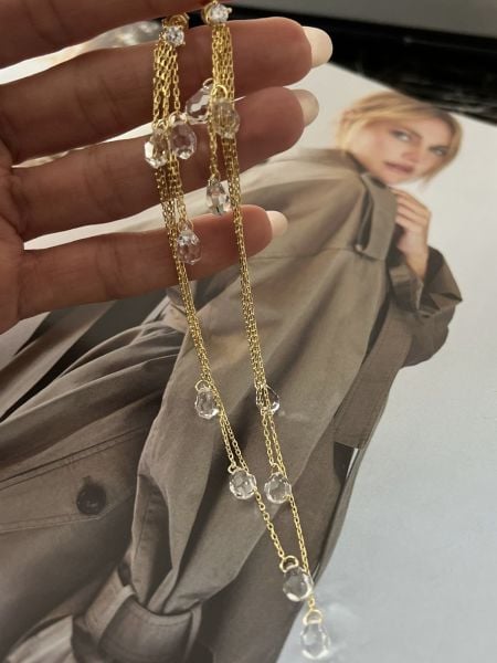 Taşlı Chains Küpe