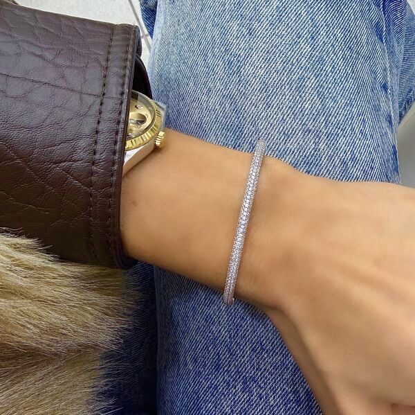 Full Taşlı İnce Kelepçe